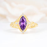 SR17577 Amethyst Ring - Yellow-Gold