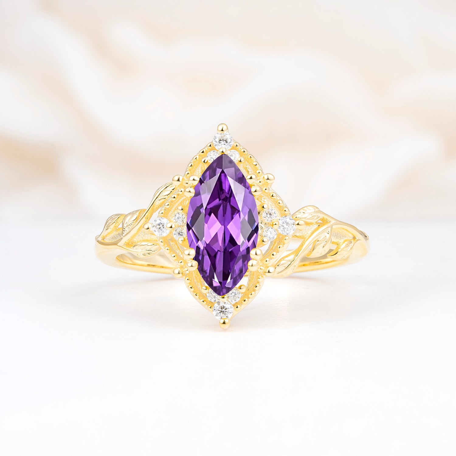 SR17577 Amethyst Ring - Yellow-Gold