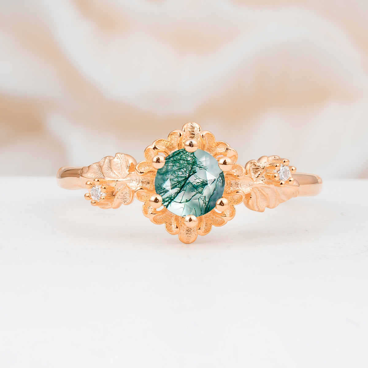 SR17583 Moss Agate Ring - Additional view