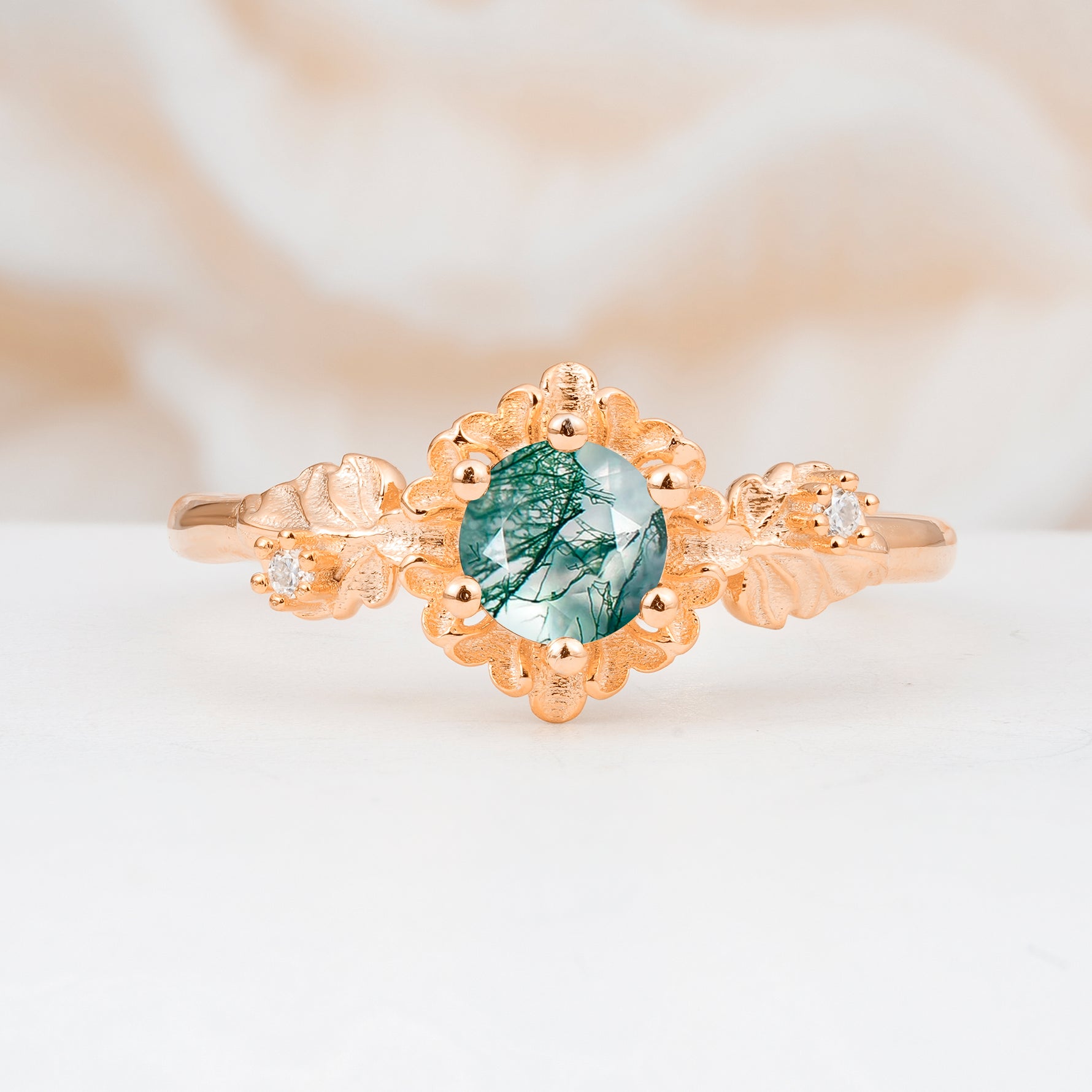 SR17583 Moss Agate Ring - Additional view