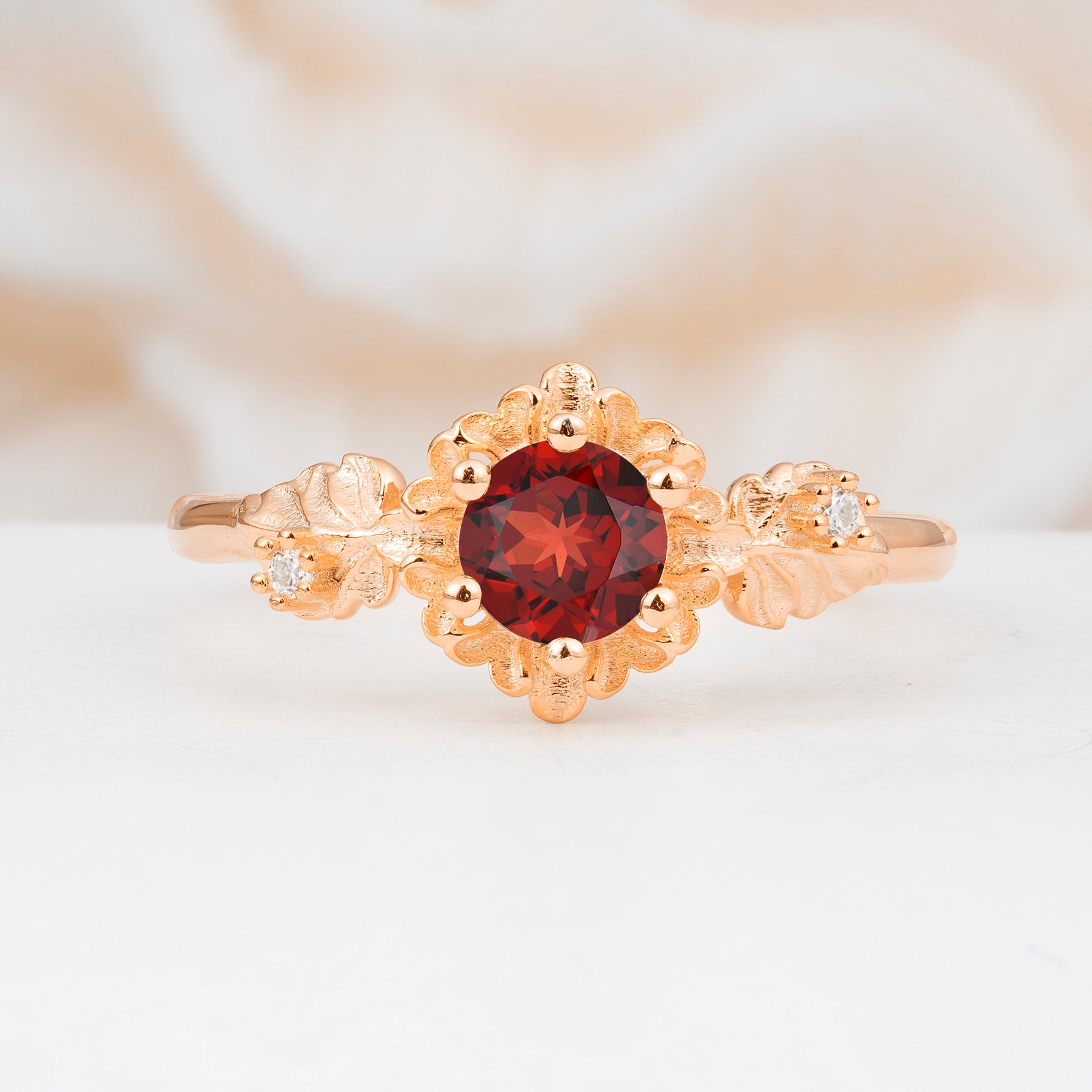 SR17583 Garnet Ring - Additional view