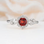 SR17583 Garnet Ring - Additional view