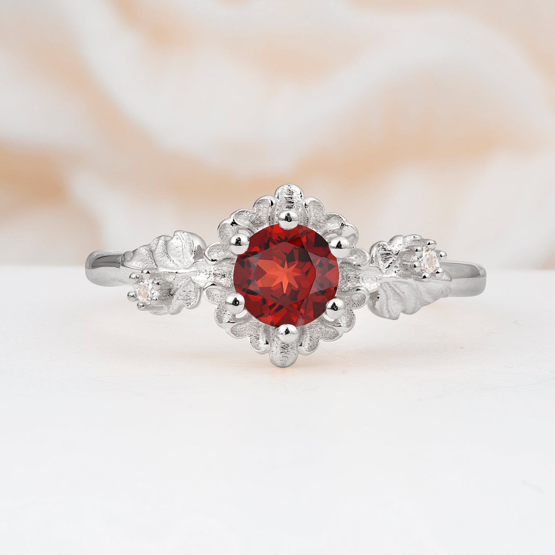 SR17583 Garnet Ring - Additional view