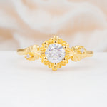 SR17583 Moissanite Ring - Yellow-Gold