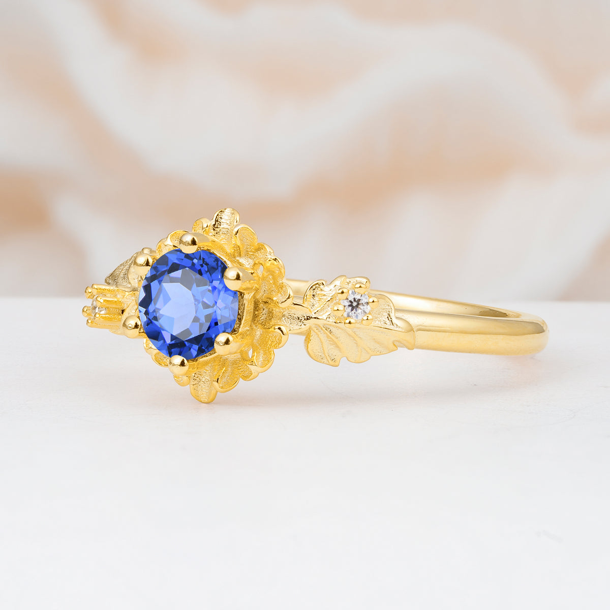 SR17583 Sapphire Ring - White-Gold