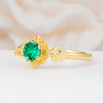 SR17583 Emerald Ring - White-Gold