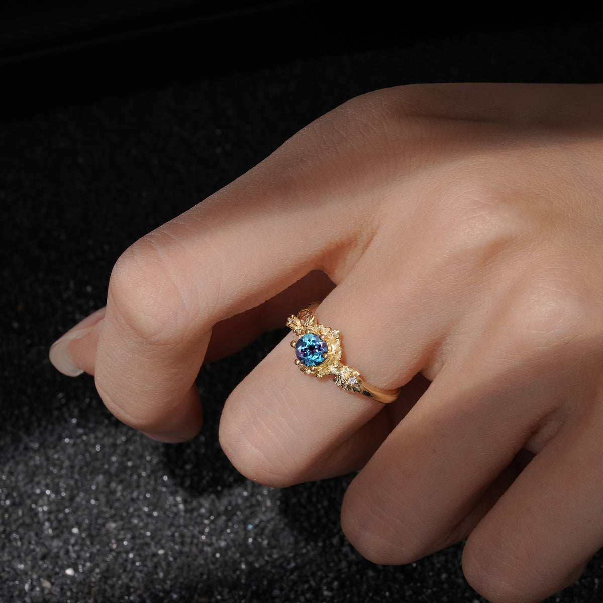 SR17583 Alexandrite Ring - Rose-Gold