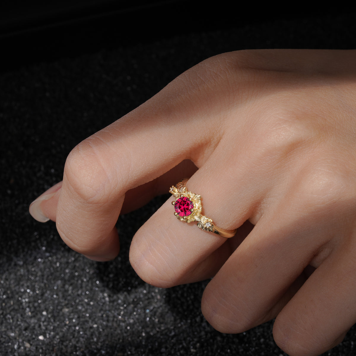 SR17583 Ruby Ring - Rose-Gold