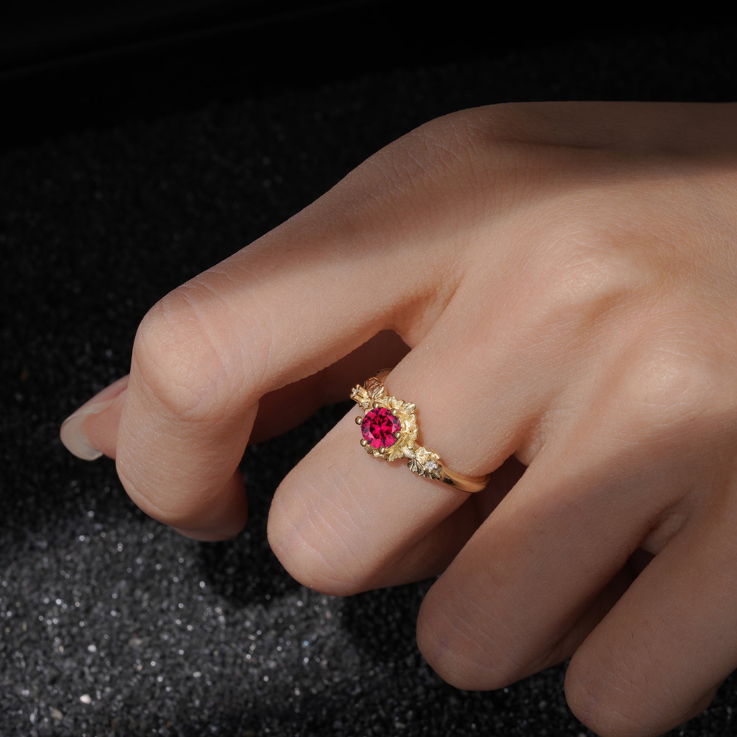 SR17583 Ruby Ring - Rose-Gold