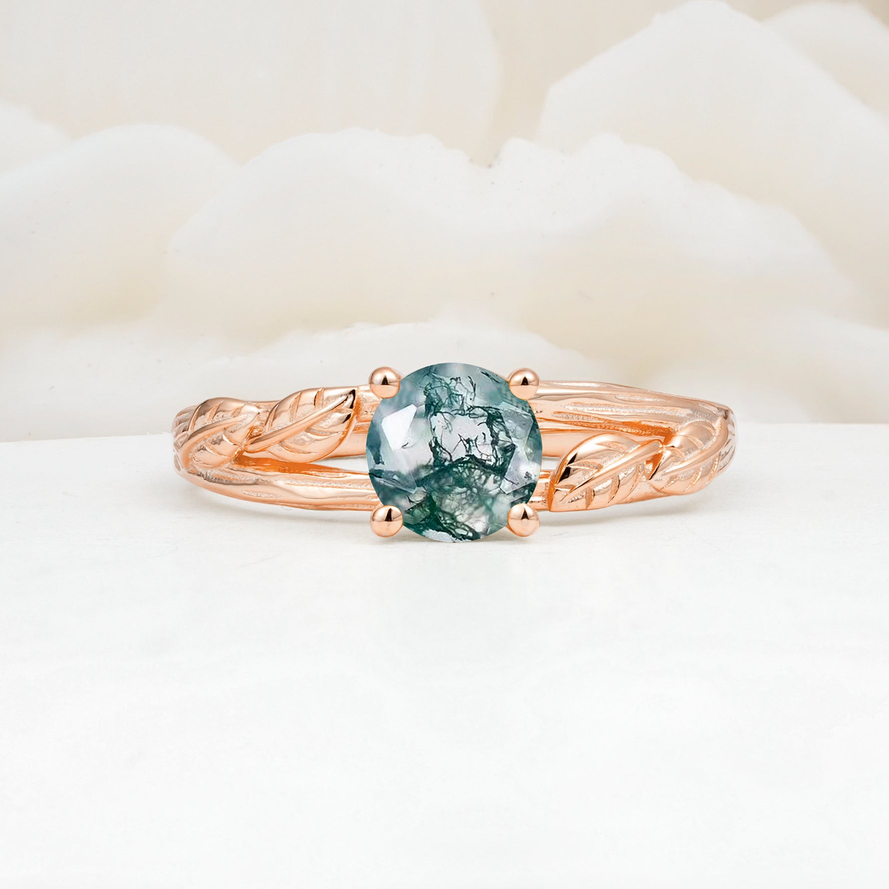 SR17587 Moss Agate Ring - Additional view