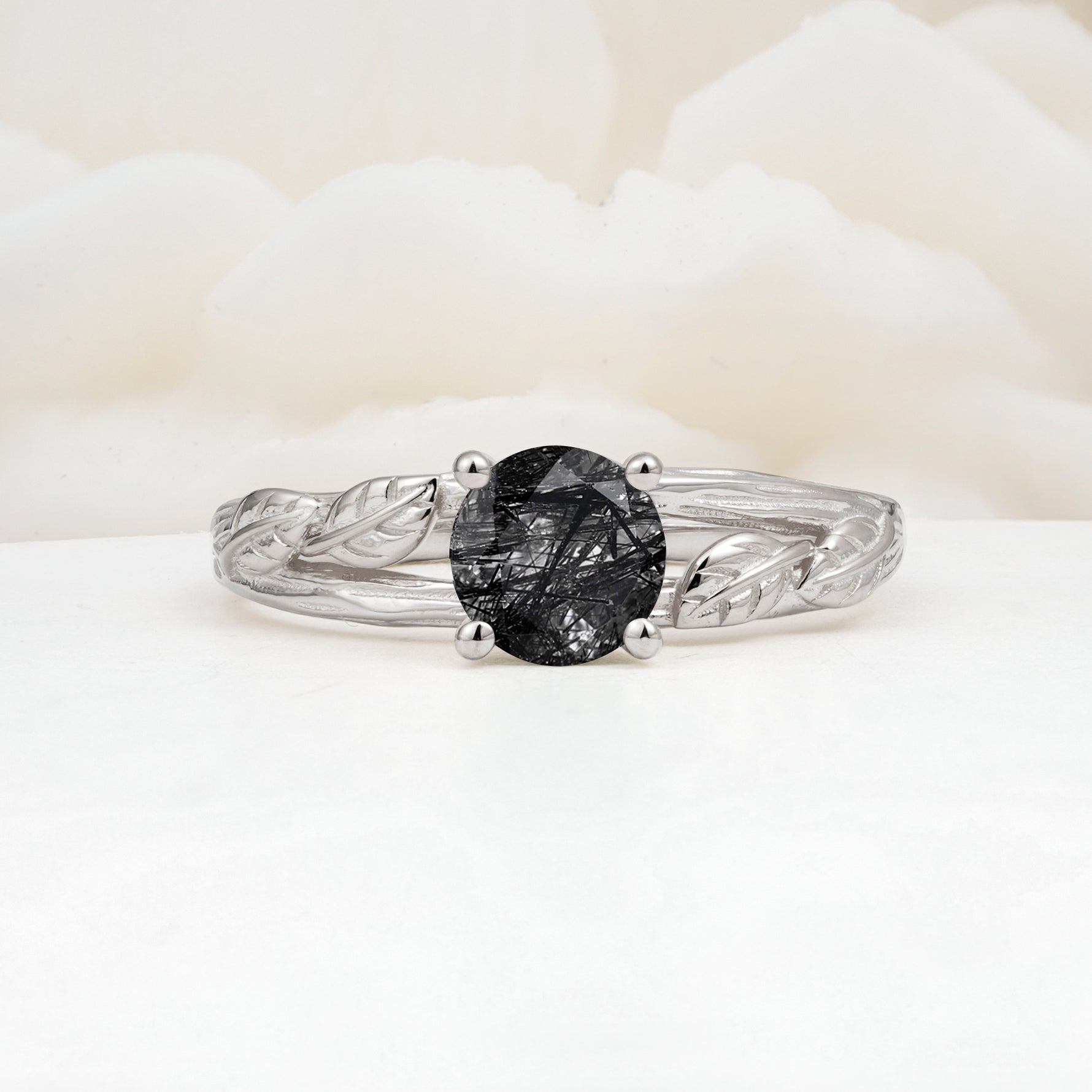 SR17587 Black Rutilated Quartz Ring - Additional view