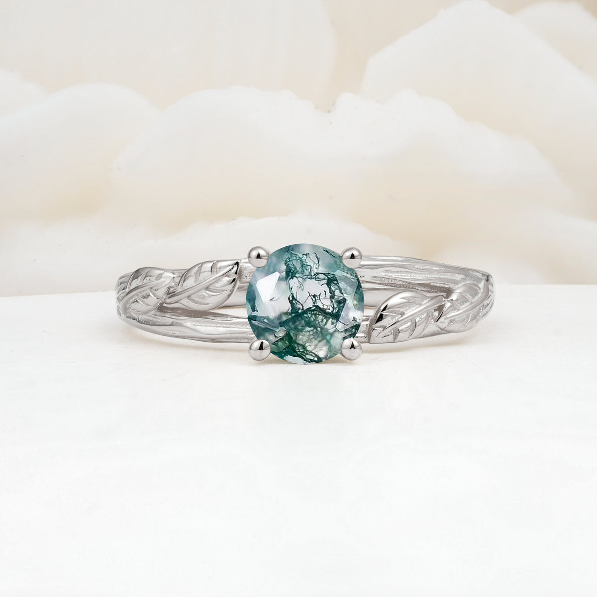 SR17587 Moss Agate Ring - Additional view