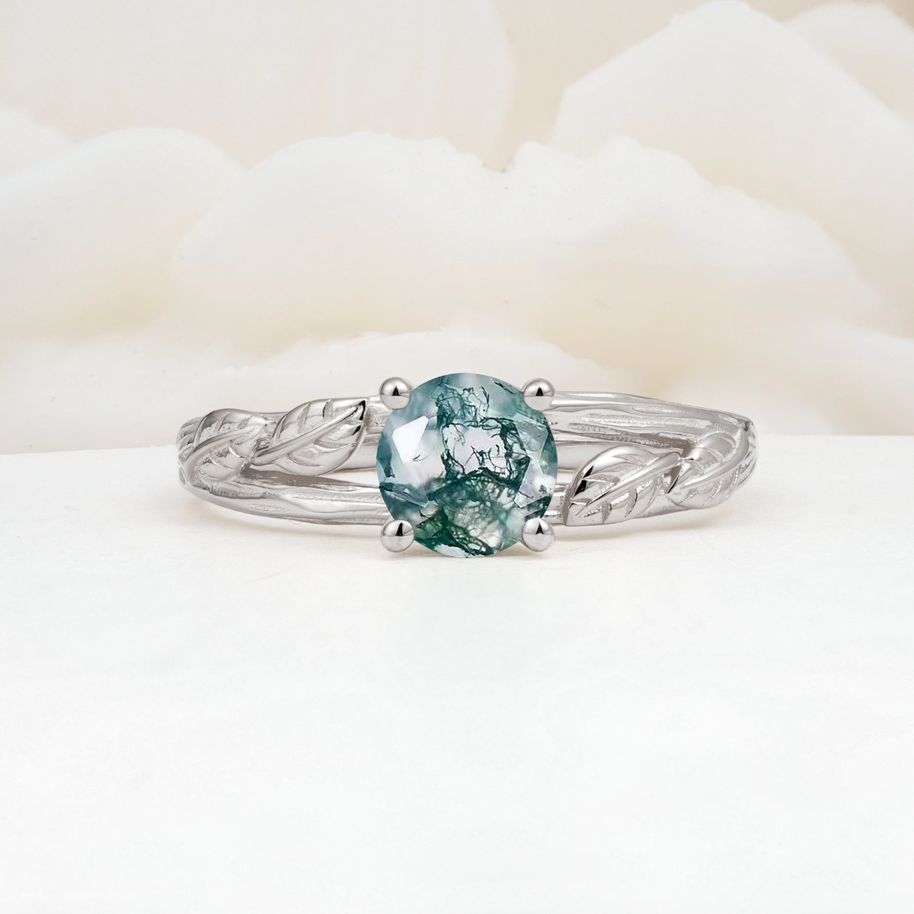 SR17587 Moss Agate Ring - Additional view