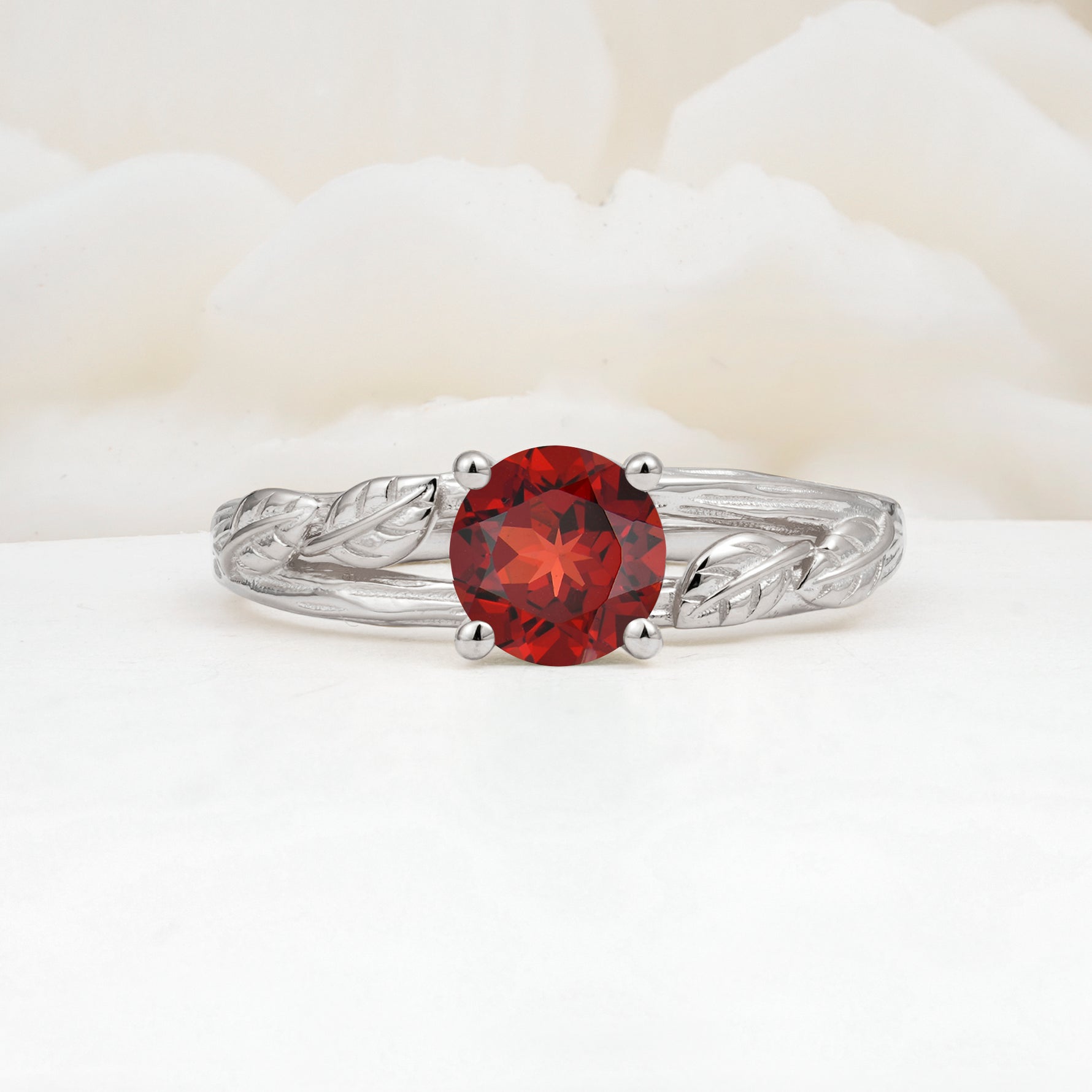 SR17587 Garnet Ring - Additional view