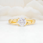SR17587 Moissanite Ring - Yellow-Gold