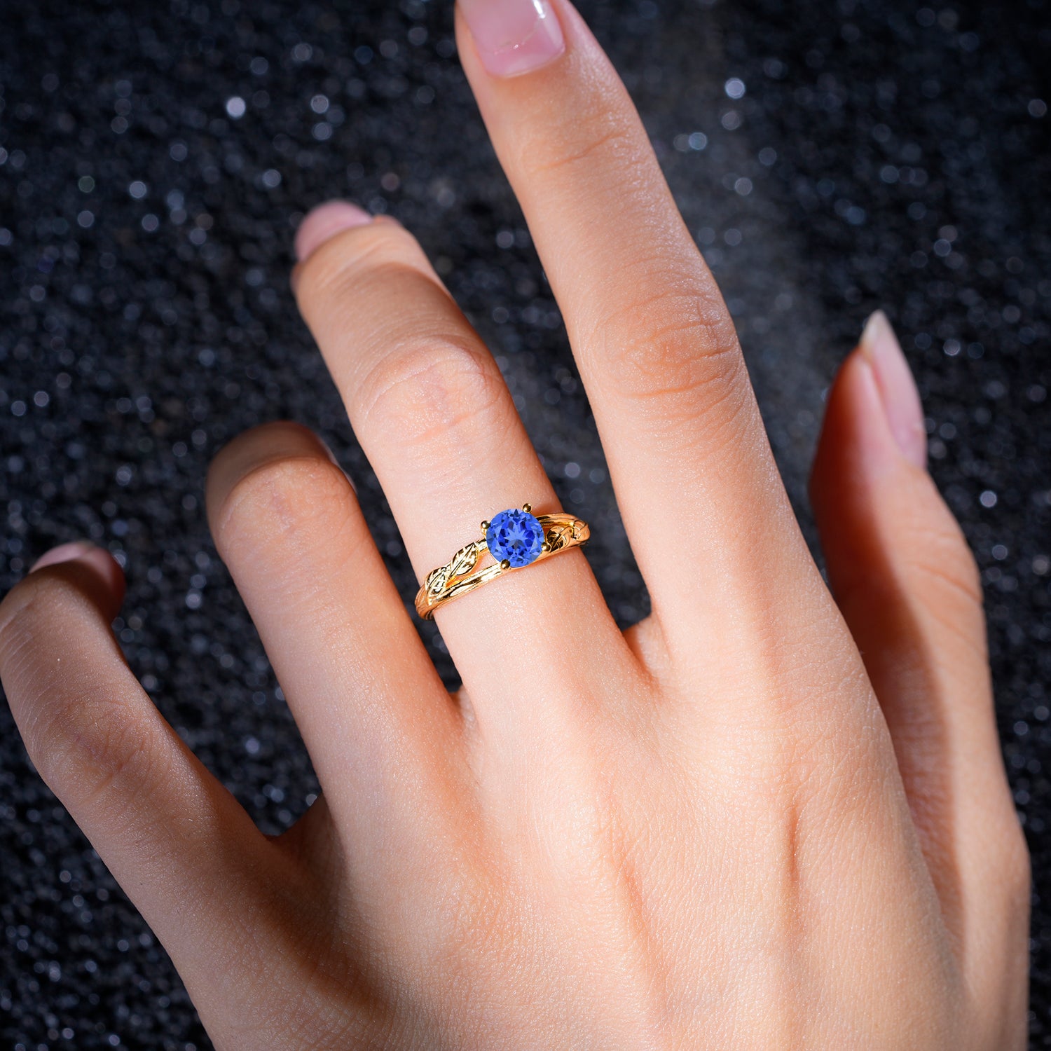 SR17587 Sapphire Ring - Rose-Gold