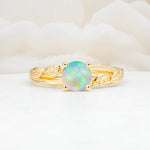 SR17587 Fire Opal Ring - Yellow-Gold