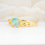 SR17587 Fire Opal Ring - White-Gold