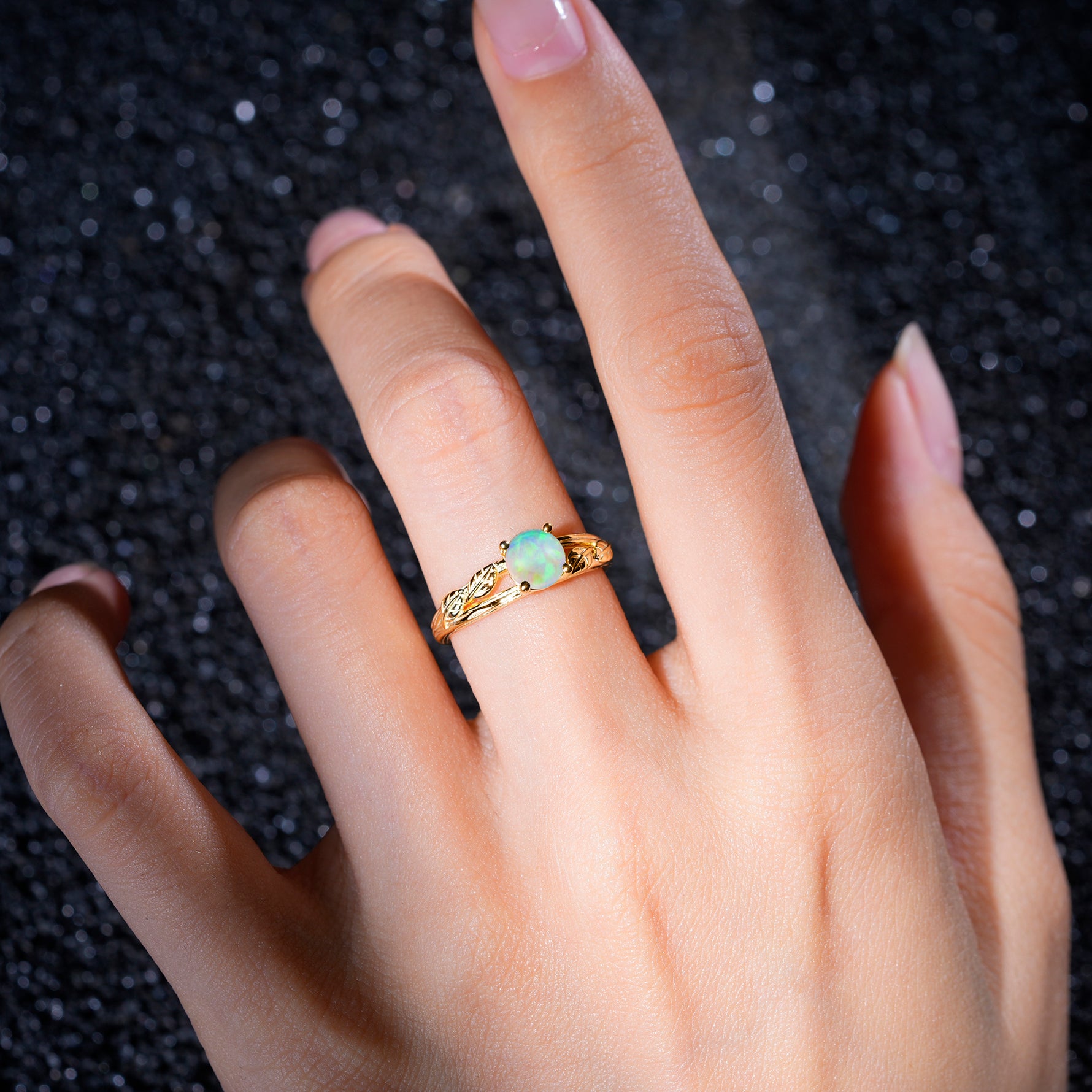 SR17587 Fire Opal Ring - Rose-Gold