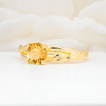 SR17587 Citrine Ring - White-Gold