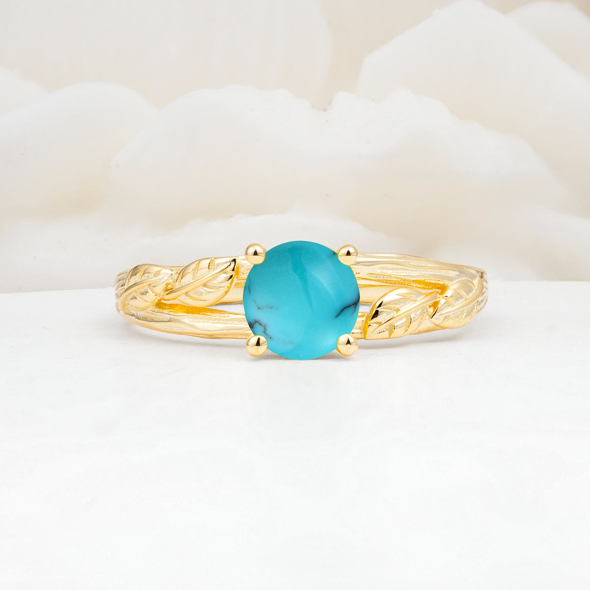 SR17587 Turquoise Ring - Yellow-Gold