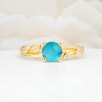 SR17587 Turquoise Ring - Yellow-Gold