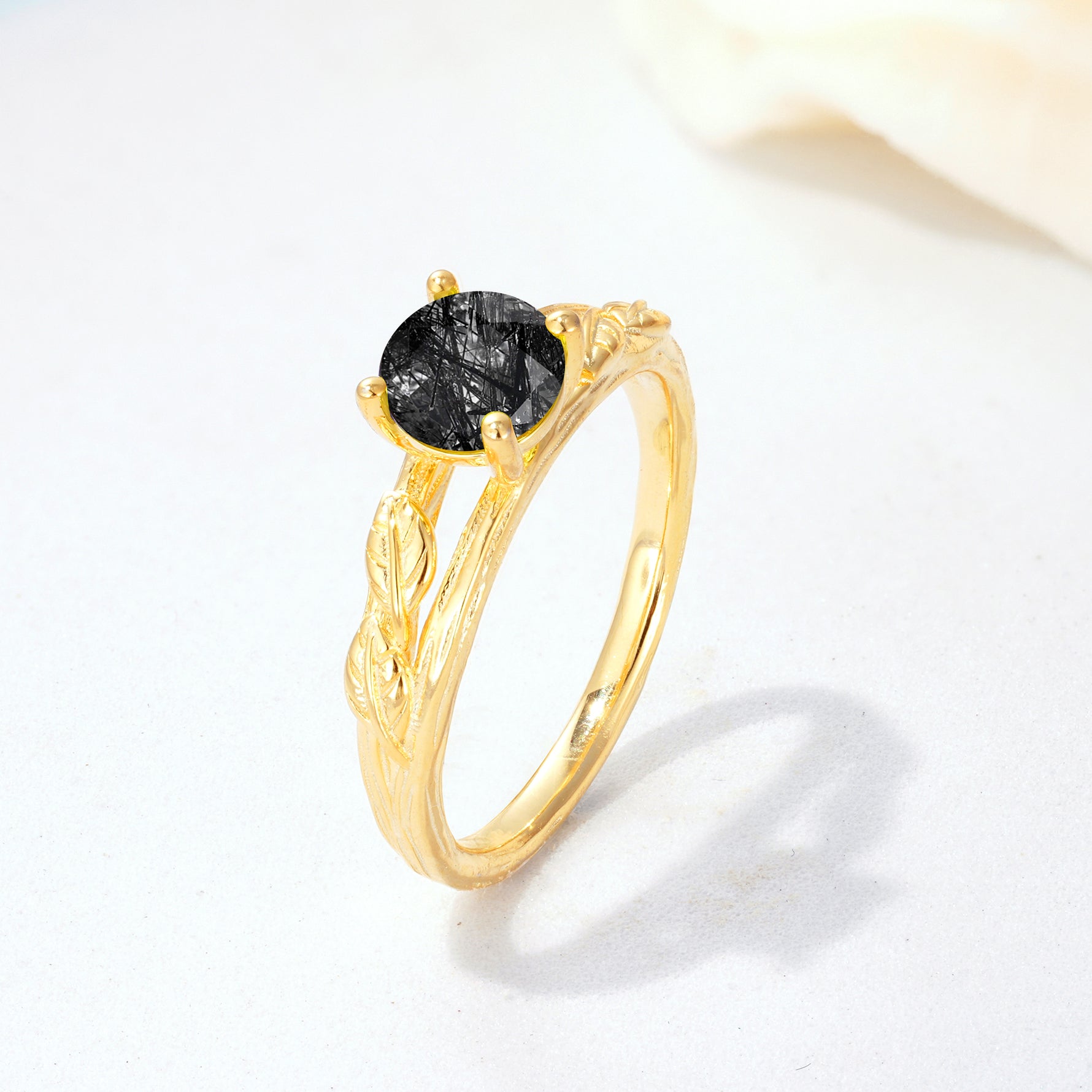SR17587 Black Rutilated Quartz Ring - Additional view