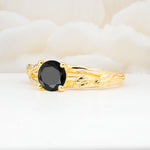 SR17587 Black Onyx Ring - White-Gold
