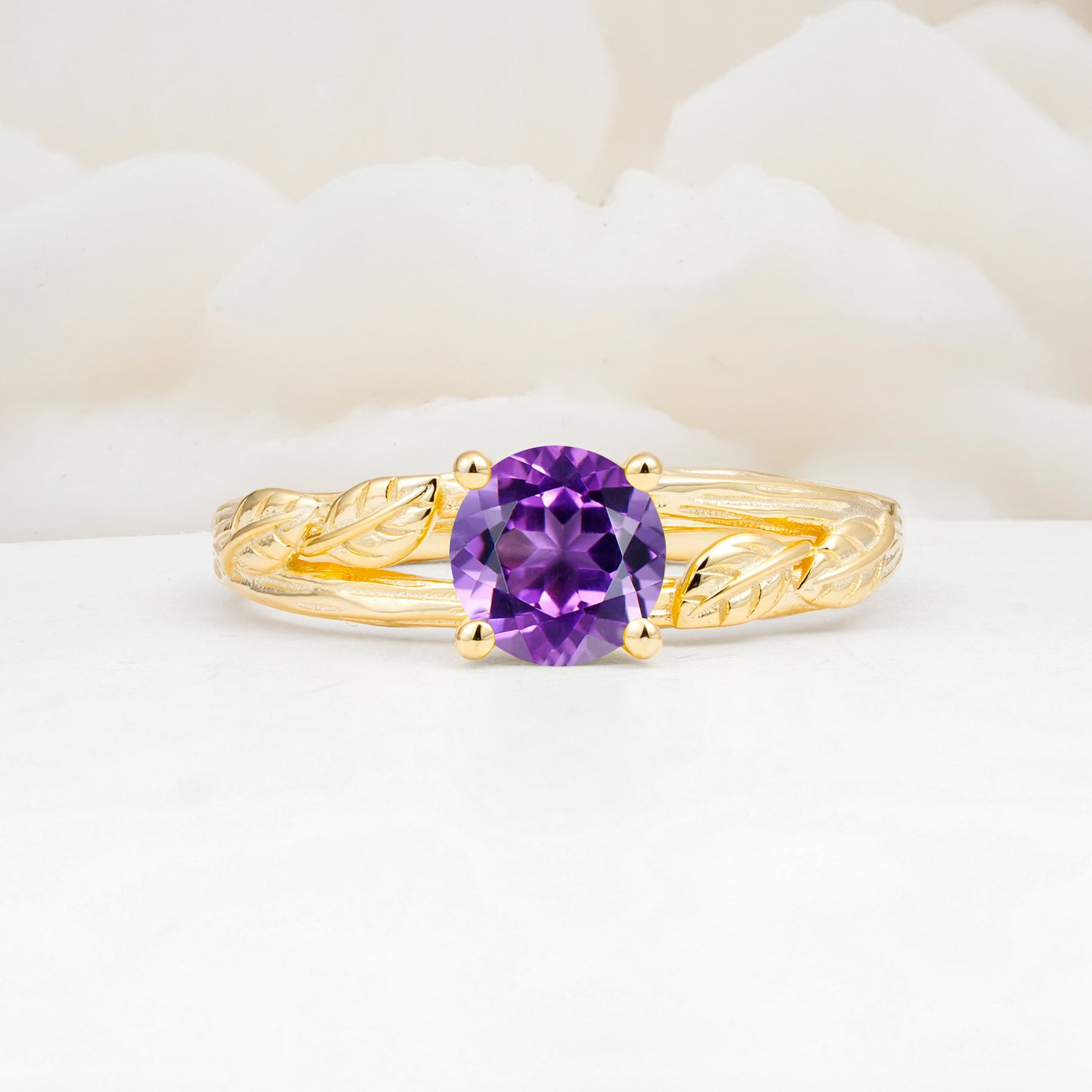SR17587 Amethyst Ring - Yellow-Gold