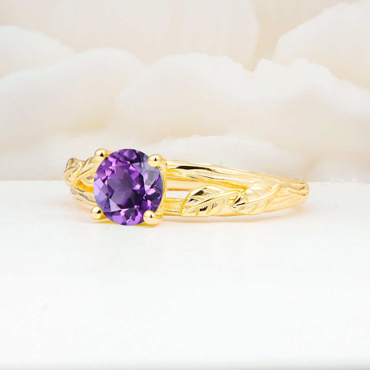 SR17587 Amethyst Ring - White-Gold
