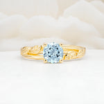 SR17587 Aquamarine Ring - Yellow-Gold
