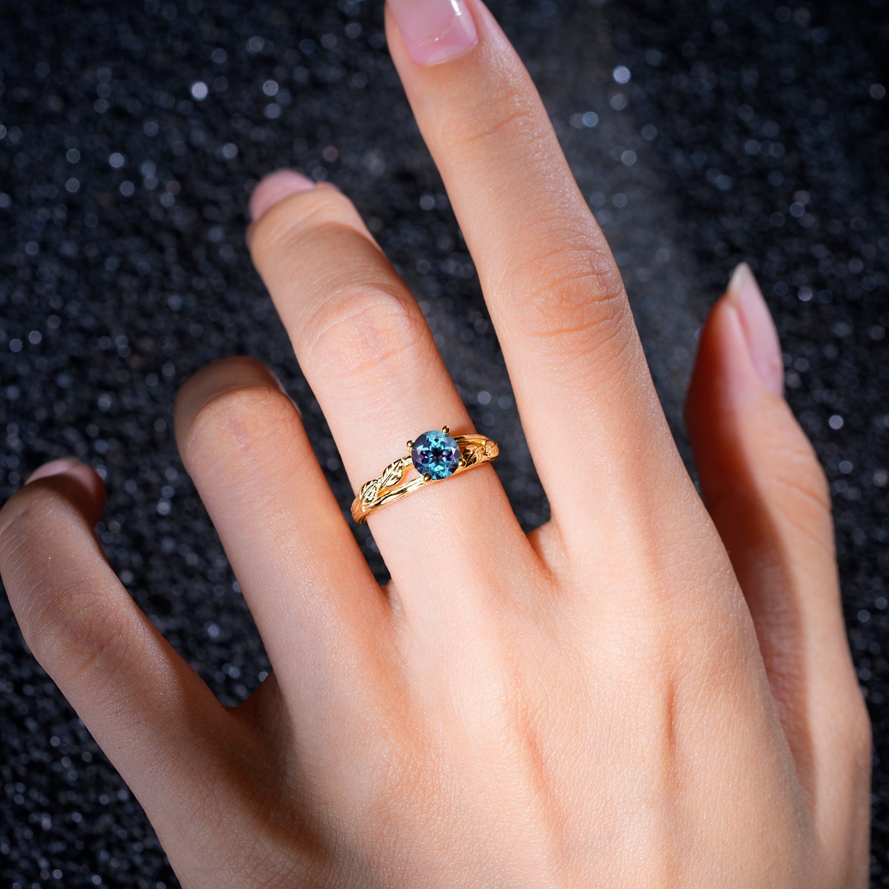 SR17587 Alexandrite Ring - Rose-Gold