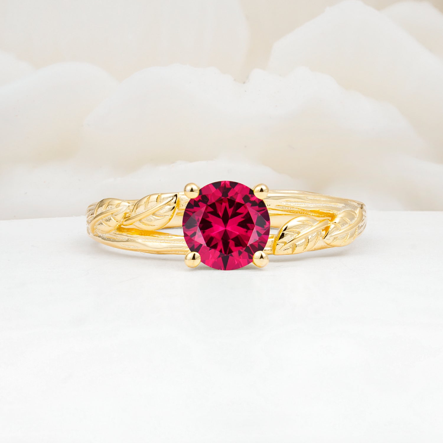 SR17587 Ruby Ring - Yellow-Gold
