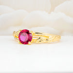 SR17587 Ruby Ring - White-Gold