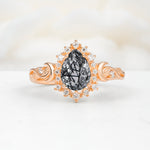 SR17590 Black Rutilated Quartz Ring - Additional view