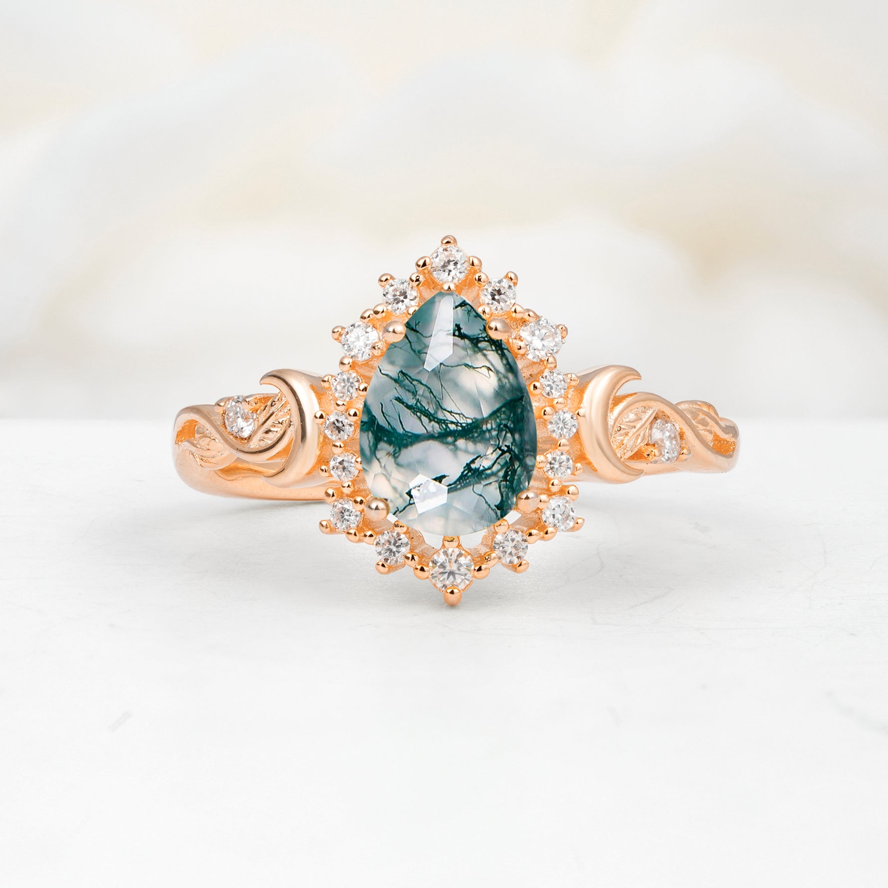 SR17590 Moss Agate Ring - Additional view