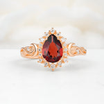 SR17590 Garnet Ring - Additional view