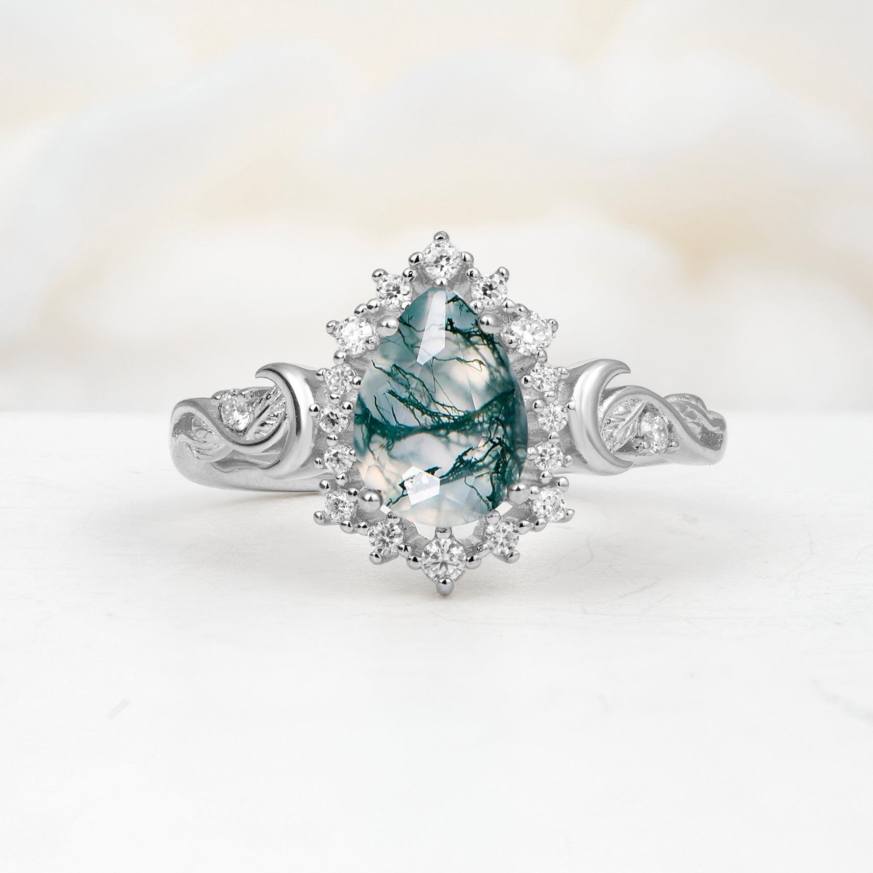 SR17590 Moss Agate Ring - Additional view
