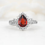 SR17590 Garnet Ring - Additional view