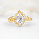 SR17590 Moissanite Ring - Yellow-Gold