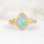 SR17590 Fire Opal Ring - Yellow-Gold