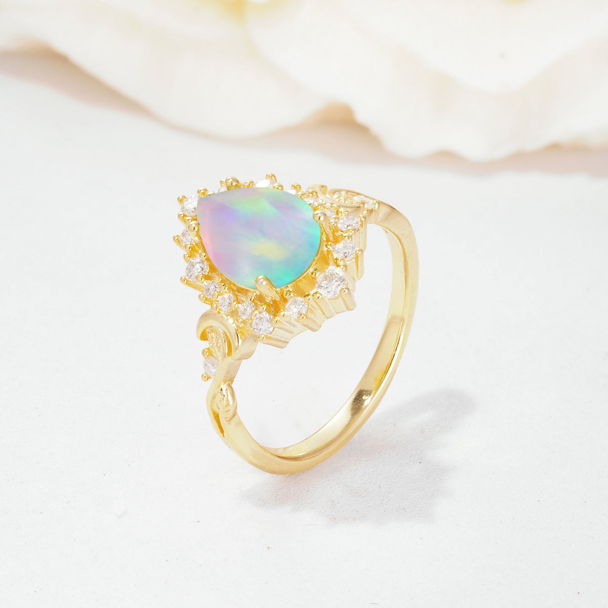SR17590 Fire Opal Ring - Additional view