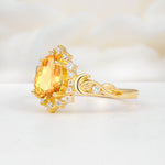 SR17590 Citrine Ring - White-Gold