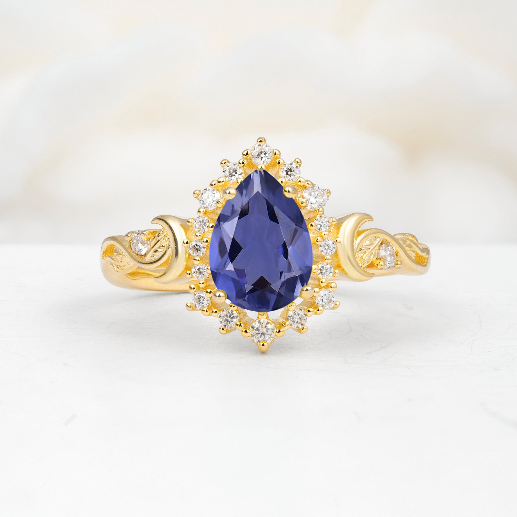 SR17590 Tanzanite Ring - Yellow-Gold