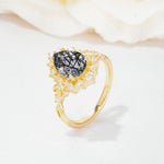 SR17590 Black Rutilated Quartz Ring - Additional view