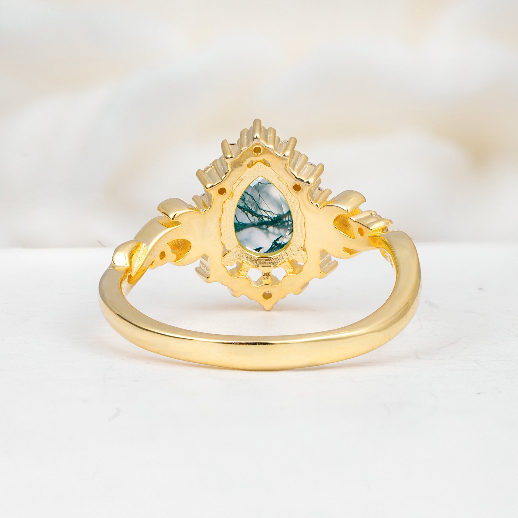 SR17590 Moss Agate Ring - Additional view