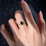 SR17590 Black Onyx Ring - Rose-Gold