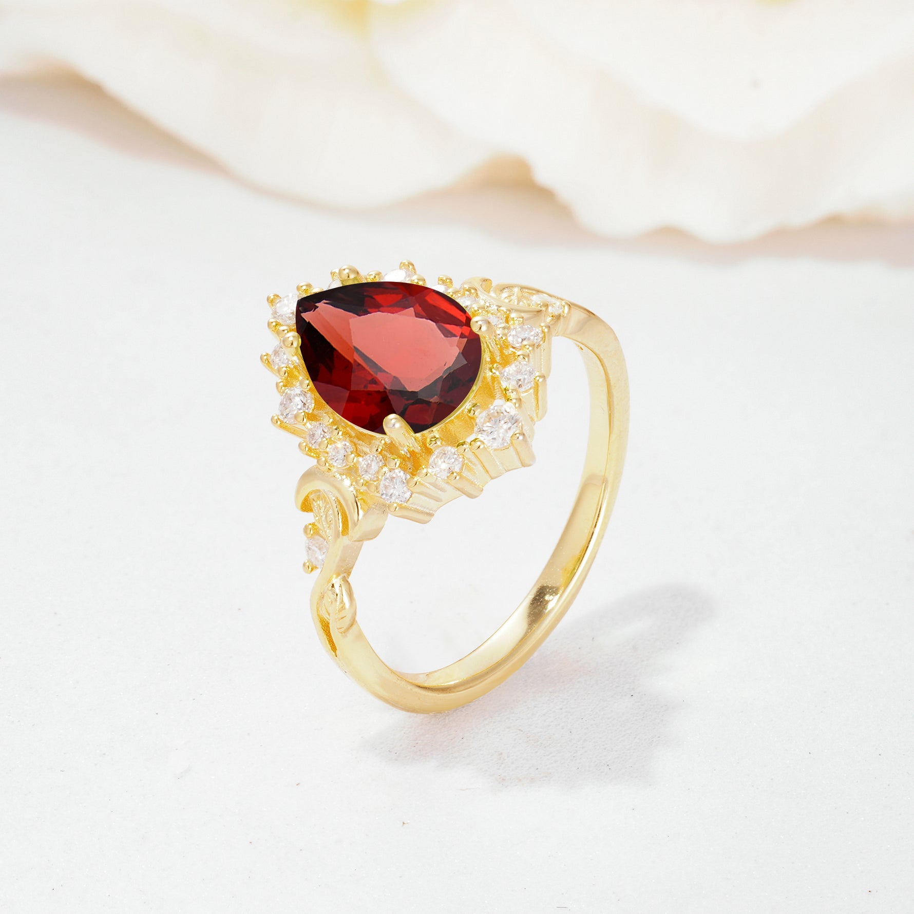 SR17590 Garnet Ring - Additional view