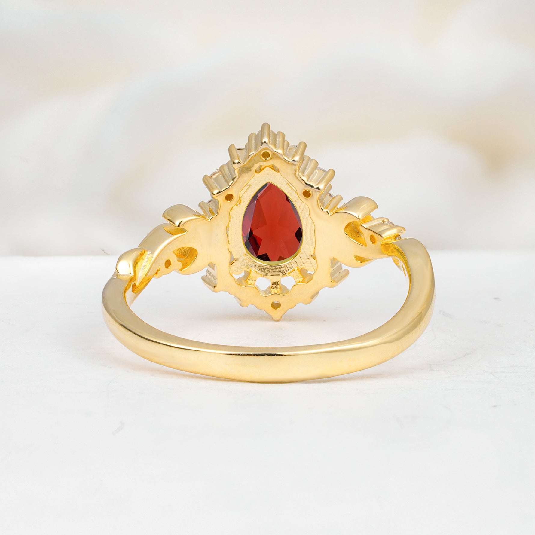 SR17590 Garnet Ring - Additional view