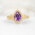 SR17590 Amethyst Ring - Yellow-Gold